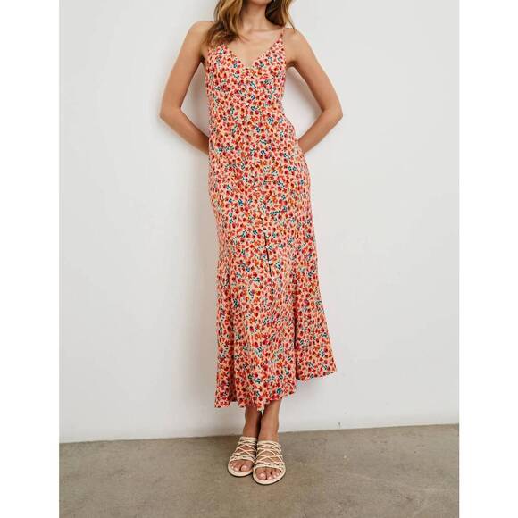 NEW RAILS florian v-neck dress in red posy